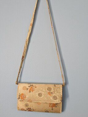 Golden Satin Clutch